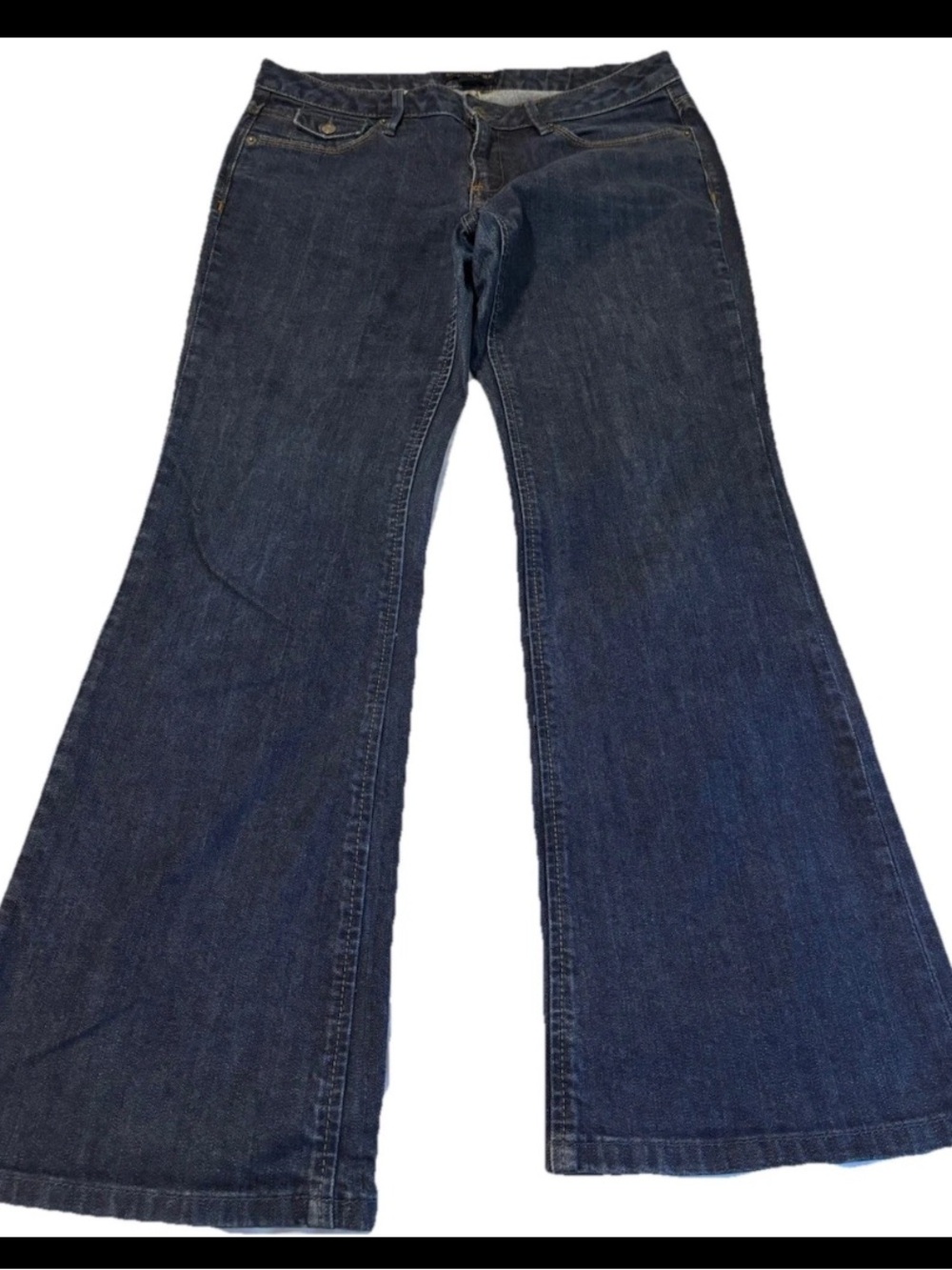 VTG Banana Republic Dark Blue Boot Cut Flap Pocket Jeans 32x28